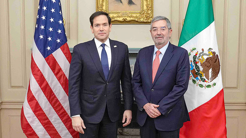 Canciller De la Fuente conversa con Marco Rubio; dialogan sobre remesas, seguridad y combate al tráfico de armas 