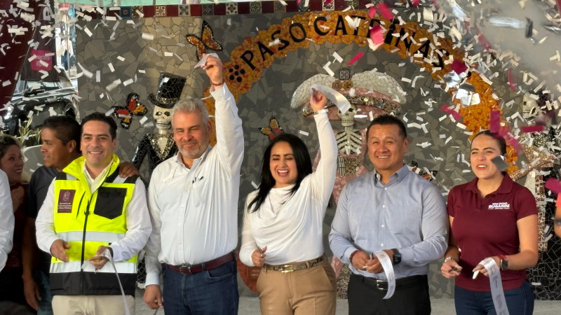 Inaugura Bedolla Paso Catrinas, la nueva vía que transforma el poniente de Morelia 
