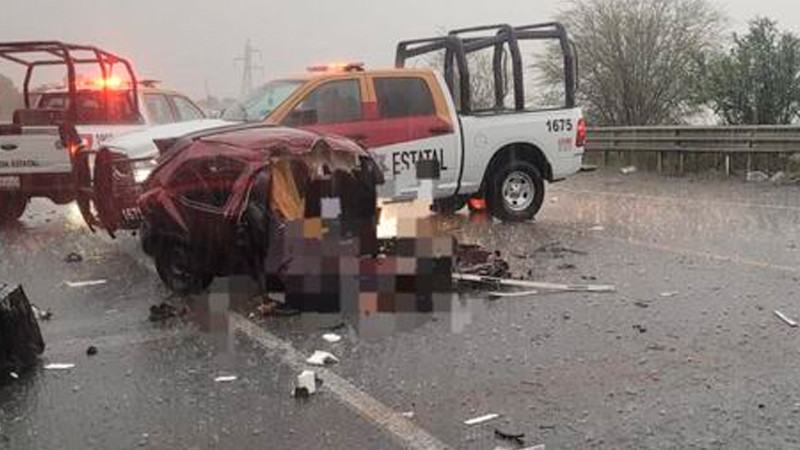 Accidente en Tamaulipas deja dos muertos; auto se parte por la mitad