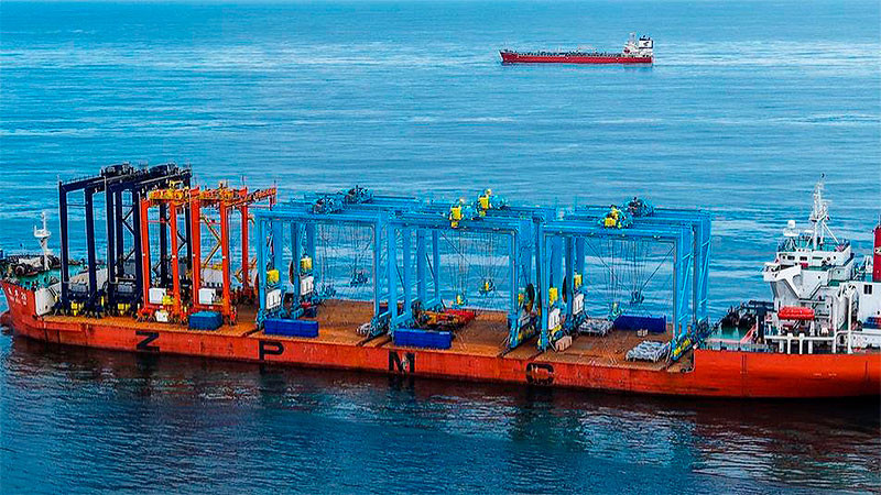 Recibe APM Terminals Lázaro Cárdenas seis nuevas grúas eléctricas 