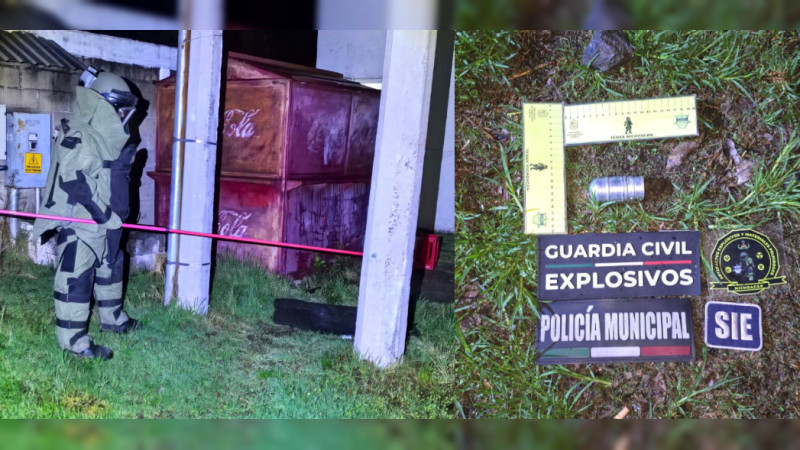 Desactivan explosivo a la orilla de un camino en Zitácuaro, Michoacán; es el segundo hallado en la comunidad Aputzio en 96 horas 