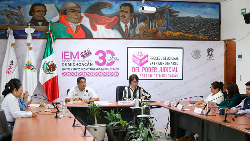 Presenta IEM avance del cómputo de la elección del Poder Judicial de Michoacán 