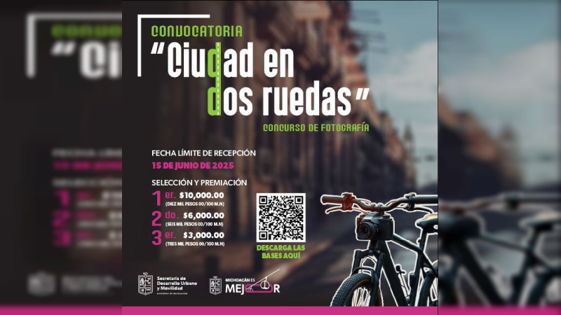 Invita Gladyz Butanda a concurso de fotografía “Ciudad en Dos Ruedas” 