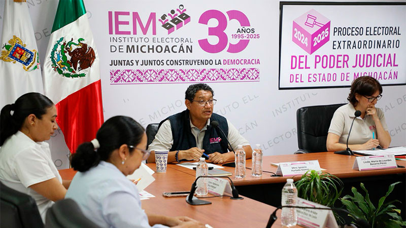 Presentan informe de los cómputos de las elecciones del poder judicial de Michoacán 