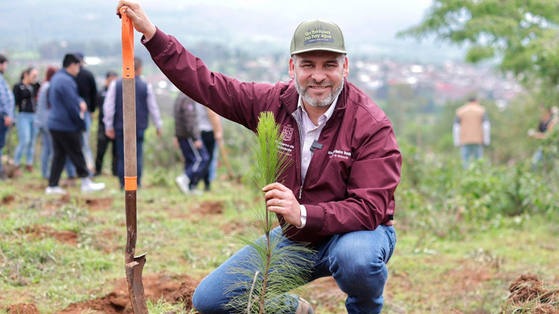 Bedolla anuncia plantación de 70 mil árboles en zona urbana de Uruapan 