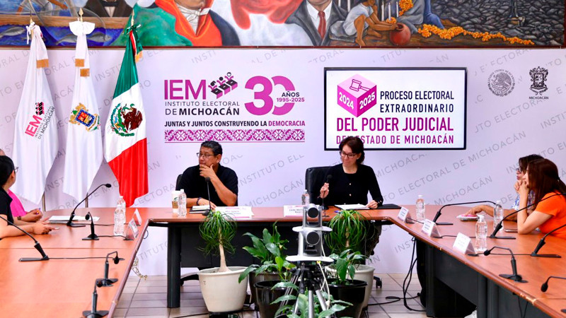 Avanza el cómputo de la elección judicial en Michoacán: 9 comités distritales concluyen con sus capturas 