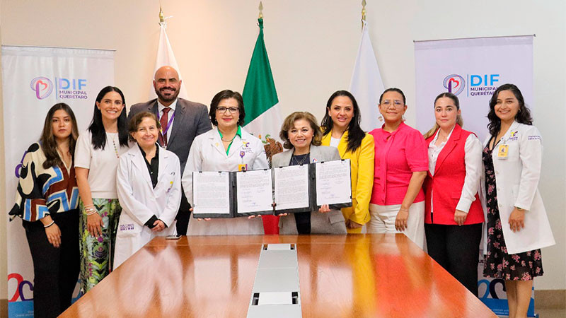 Signan convenio de colaboración el DIF del municipio de Querétaro y el Hospital Infantil Teletón de Oncología  