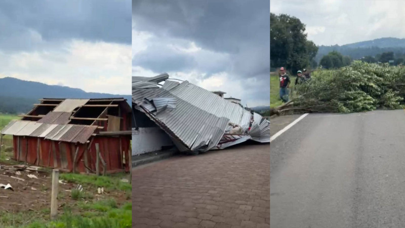Fueron 14 viviendas las afectadas tras tornado en Salvador Escalante, Michoacán 