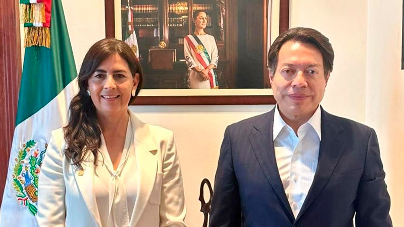 Gaby Molina y Mario Delgado fortalecen coordinación a favor de la educación en Michoacán 