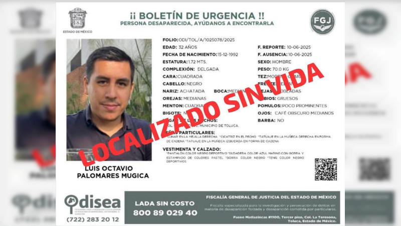 Encuentran sin vida a Luis Octavio Palomares, árbitro reportado como no localizado en el Estado de México 