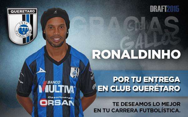 Se despide Ronaldinho del futbol mexicano 