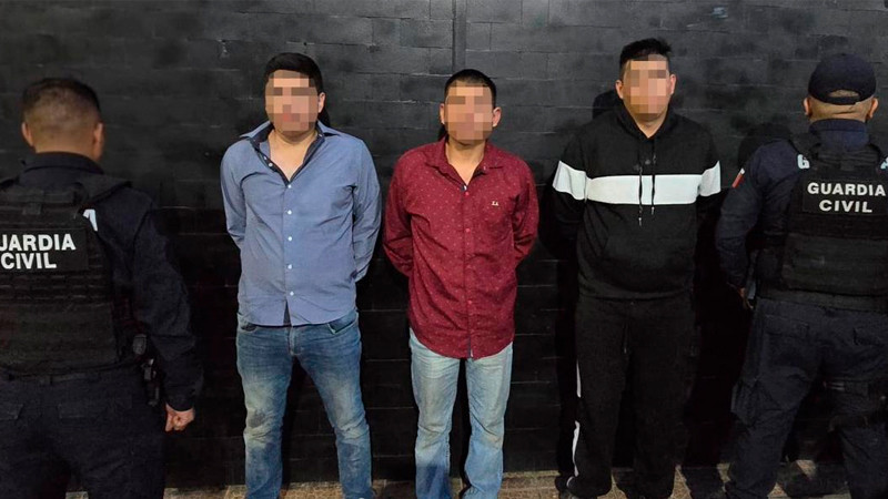 En Morelia, Michoacán detienen a 3 presuntos implicados en atentados a bares en enero 