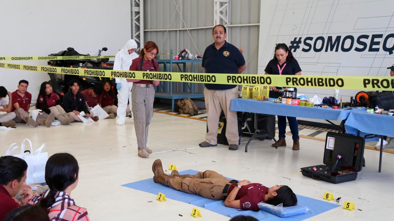 Recibe la FGE de Michoacán a estudiantes de la Licenciatura en Seguridad Pública y Ciencias Forenses de la UMSNH 