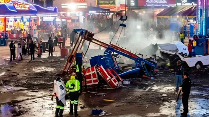 Falla juego mecánico en feria de El Carmen, Nuevo León; hay 7 niños lesionados  
