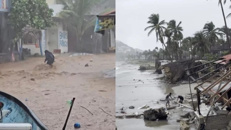 Tormenta Tropical Dalila deja afectaciones materiales en la costa de Michoacán; sin víctimas reportadas 