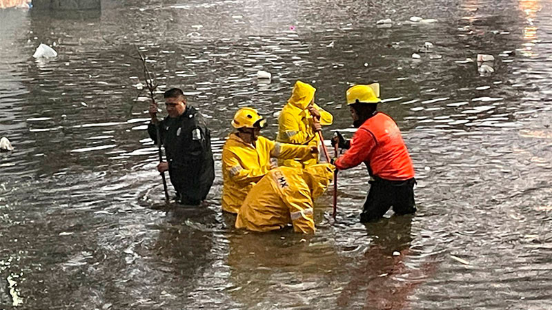 Por lluvias fuertes, activan la Alerta Roja en la CDMX 