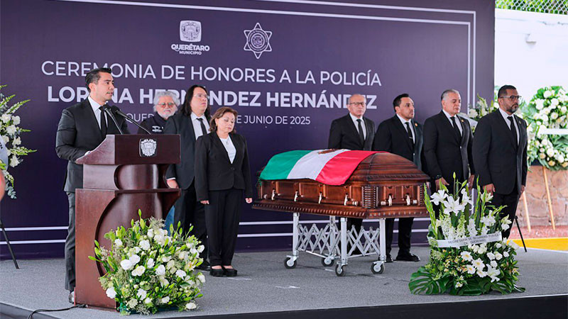 Honran la memoria de la oficial Lorena Hernández Hernández, quien murió en cumplimiento de su deber  