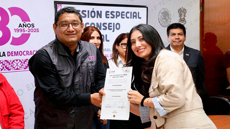 Entrega el IEM constancias de mayoría a titulares de Juzgados Penales, Civiles, Mixtos y Menores 
