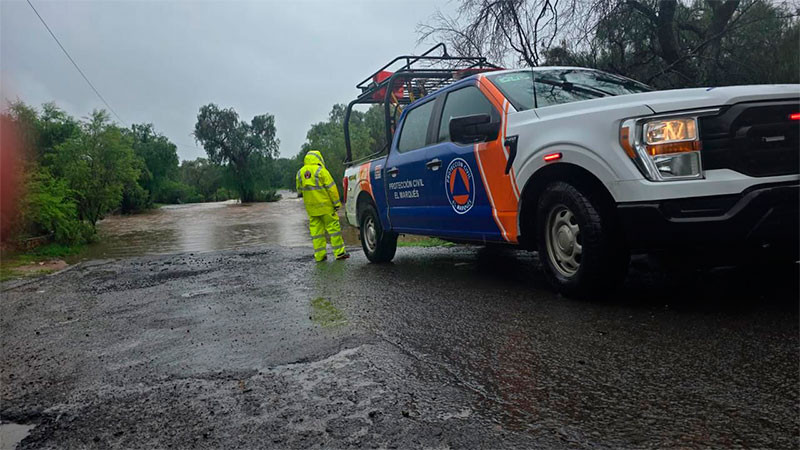 Despliegan operativo interinstitucional para atender las zonas afectadas ante las fuertes lluvias en El Marqués, Querétaro 