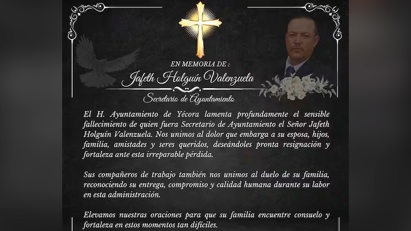 Ultiman a secretario de Ayuntamiento de Yécora; fue baleado en su casa 