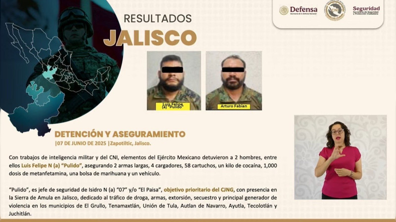 Vinculan a proceso a jefe de seguridad de operador criminal en Jalisco 
