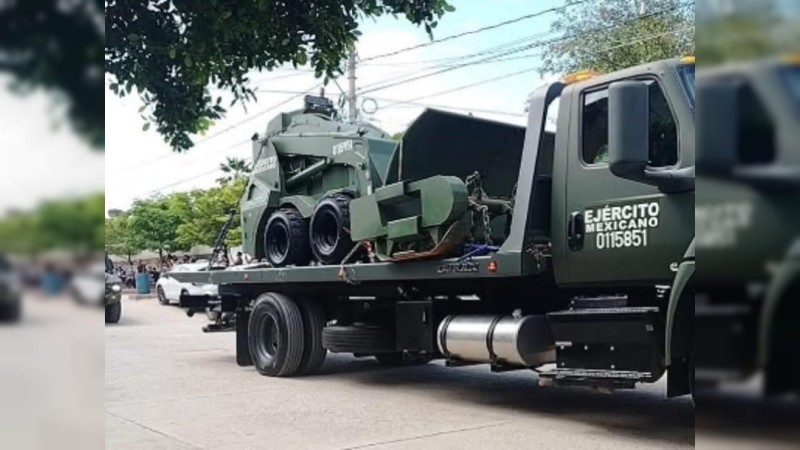 Ya operan en Michoacán desminadoras del Ejército: Se controlan a distancia y soportan explosiones de hasta 9 kilos de TNT