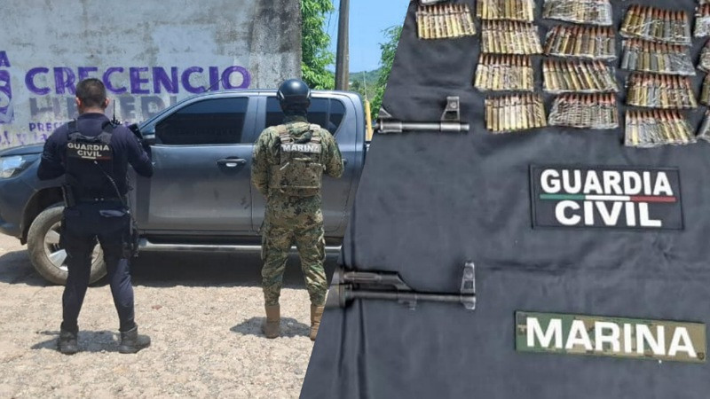En Lázaro Cárdenas, Michoacán, asegura SSP un arsenal  