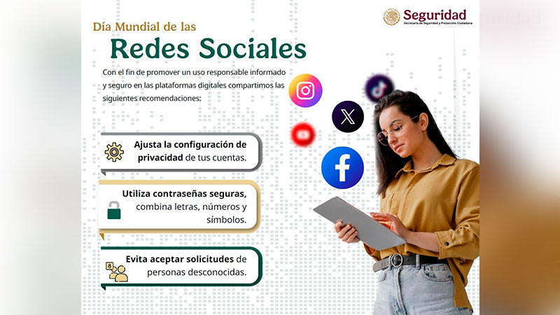 En el marco del Día Mundial de las Redes Sociales, la SSPC comparte recomendaciones para evitar ser víctimas de ciberdelitos 