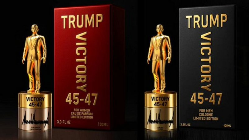 Donald Trump promociona su fragancia “Victory 45-47”, inspirada en su triunfo electoral 