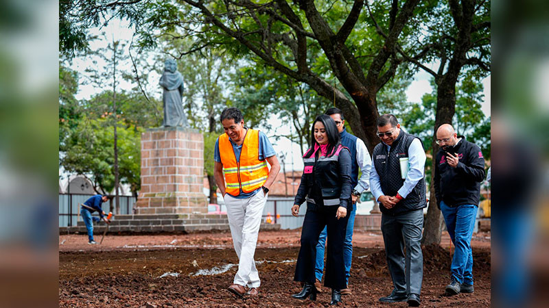 Plaza Gertrudis Bocanegra en Pátzcuaro tendrá mejor accesibilidad: Gladyz Butanda 