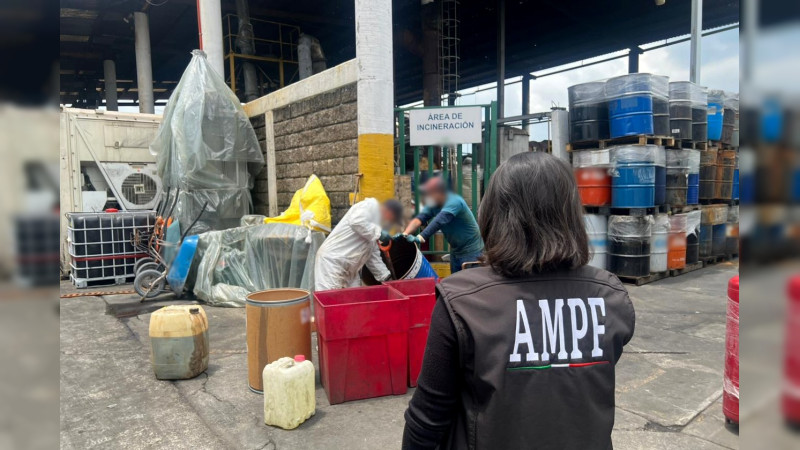 FGR destruye más de dos toneladas de sustancias y miles de litros de precursores químicos en Michoacán 