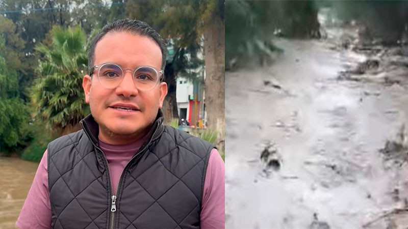 Se desborda arroyo en Ixmiquilpan, Hidalgo 