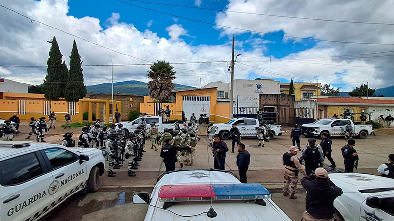 Se registra fuerte operativo en Cherán tras hechos armados 