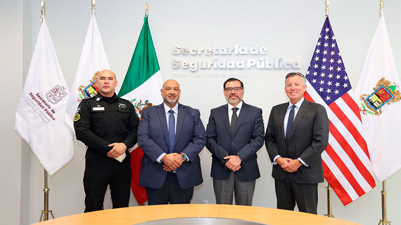 Para mejorar trabajo antiexplosivos en Michoacán se reúne la SSP y autoridades de EUA 