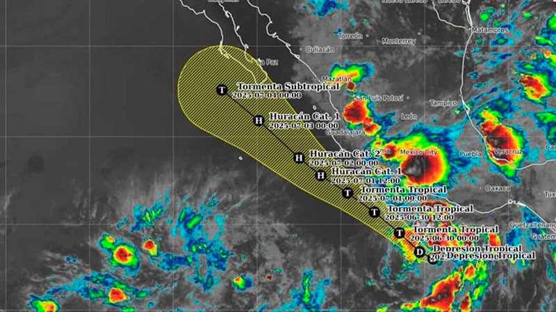 En pocas horas “Flossie” pasará a ser tormenta tropical; ya es huracán categoría 1 