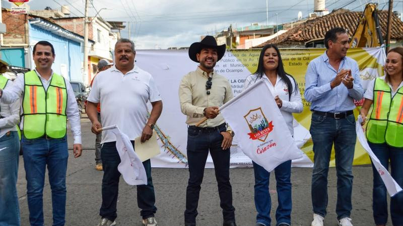 Humberto Jiménez da arranque a obra en calle Emiliano Zapata 