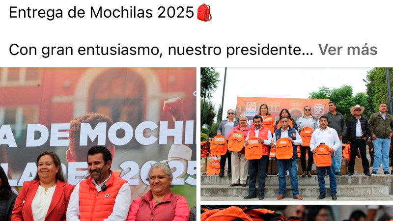 Ciudadanos de Charo denuncian uso electoral de programa de mochilas escolares 