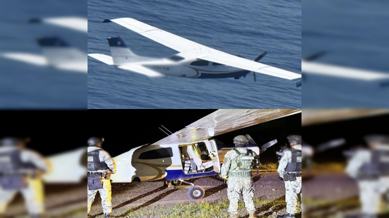 ¡Cazado en el aire! Intercepta Fuerza Aérea avión clandestino con casi media tonelada de estupefaciente en Colima; golpe de 95 millones 
