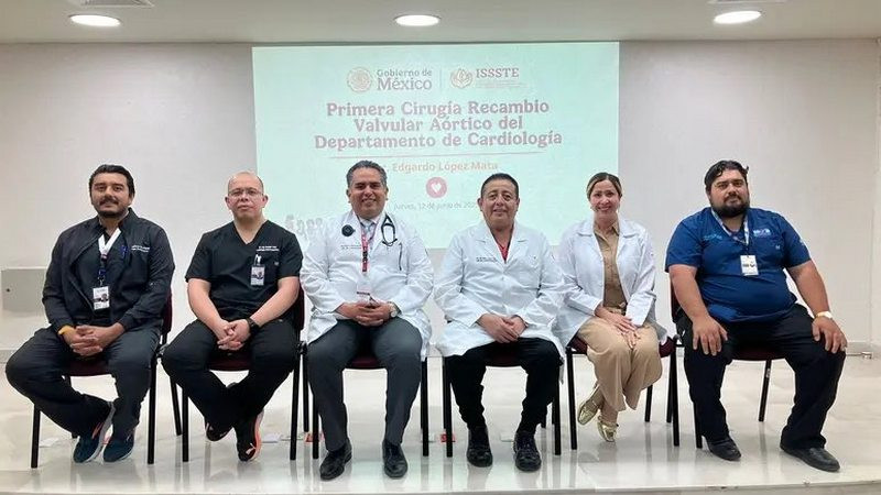 Realizan médicos del ISSSTE primera cirugía de sustitución de válvula aórtica en el Hospital Regional de Alta Especialidad de Torreón 