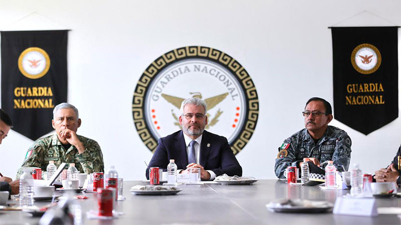 Destaca Bedolla labor de Guardia Nacional para reforzar la seguridad 