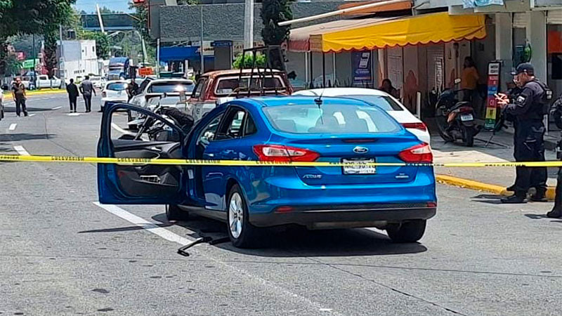Balean a automovilista en Uruapan, Michoacán, resultó herido 