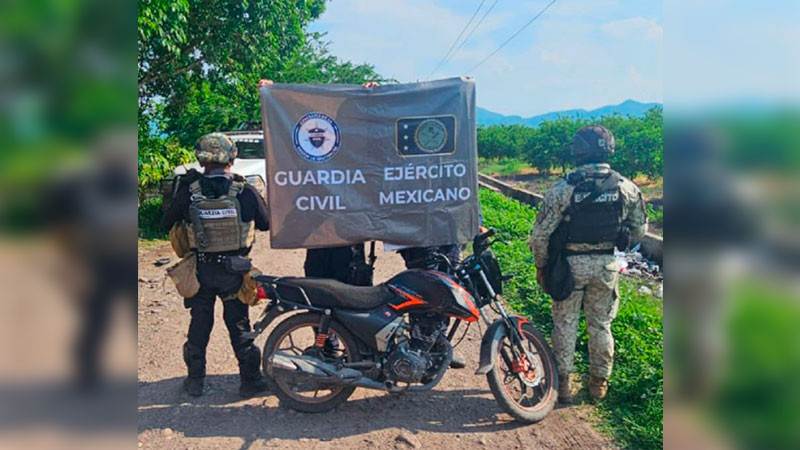 Aseguran armamento y vehículos en Buenavista, Michoacán 