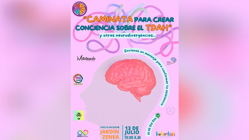 Convocan a caminata en Querétaro para crear conciencia sobre el TDAH y la neurodiversidad 