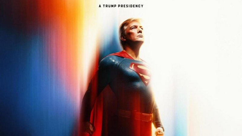 Donald Trump se convierte en "Superman" en publicación de la Casa Blanca 