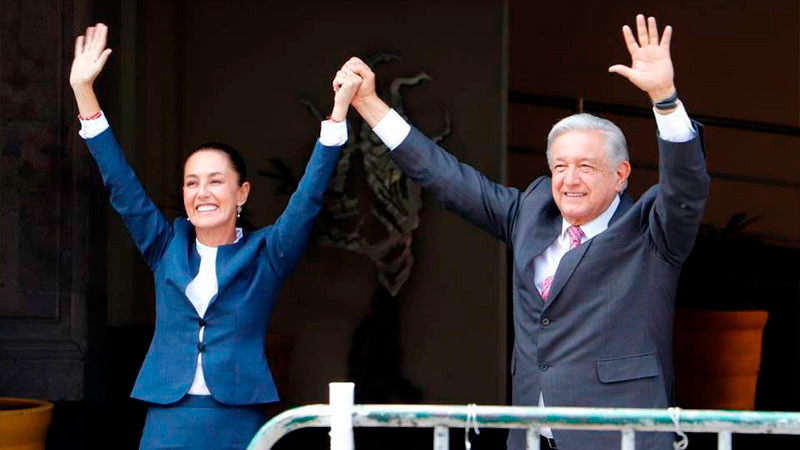 Anuncia Sheinbaum que su libro sobre la transición de poder con AMLO ya está en la editorial 