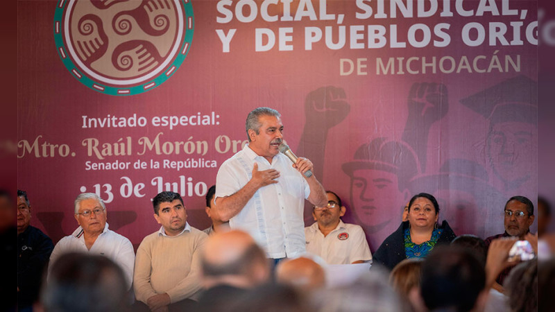 Soy producto del movimiento social; unidos consolidaremos la transformación: Morón  