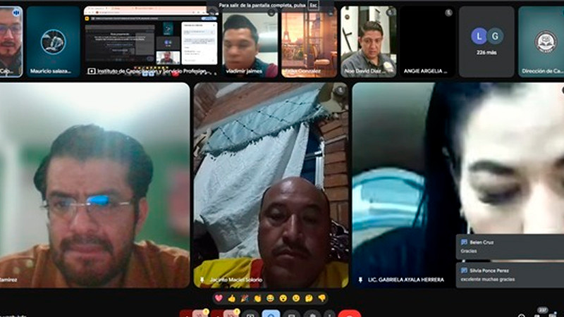 Imparten curso de interrogatorio y contrainterrogatorio a testigos especiales o protegidos a personal de la FGE Michoacán 