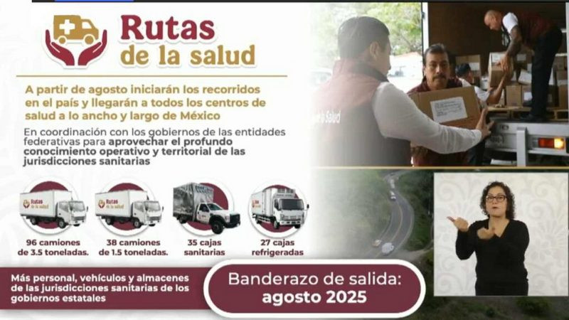 A partir de Agosto recorrerán todo México las "Rutas de Salud"; se fortalecerá IMSS-Bienestar 