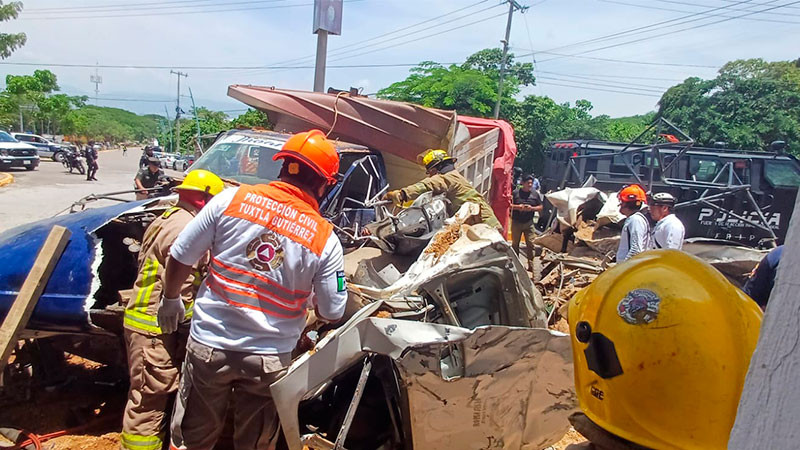 Accidente automovilístico deja una persona fallecida y 9 heridos en Chiapas 