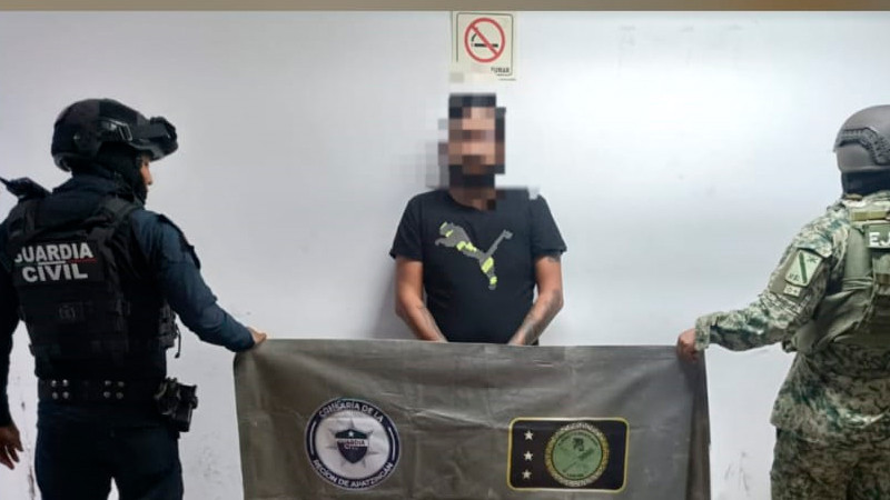 Aprehenden en Múgica, Michoacán a sujeto en posesión de un arma de fuego 